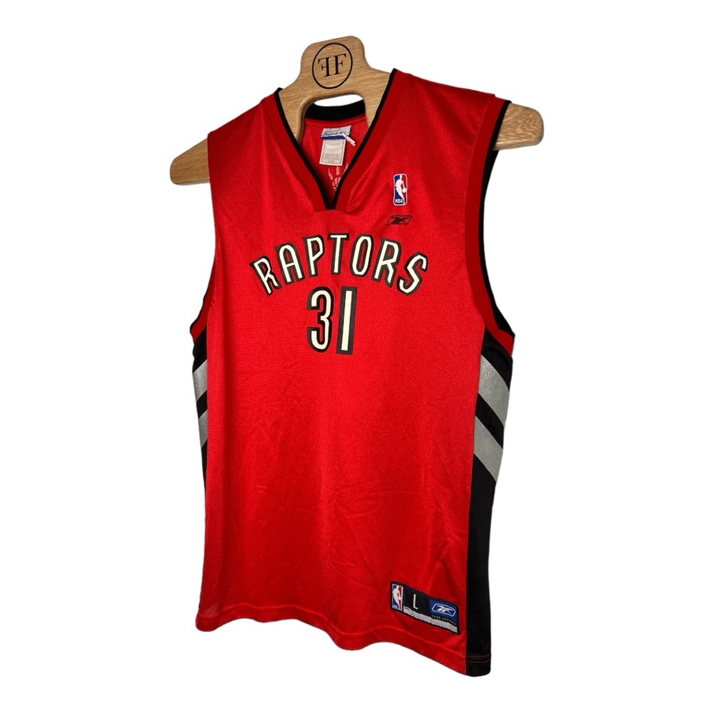 NBA Toronto Raptors Reebok Villanueva Jersey #31 Mens‎ Large Retro Red/Black